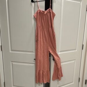Pink Sleeveless Jumpsuit